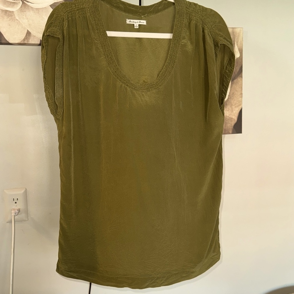 Madewell Olive Green Blouse Size Small